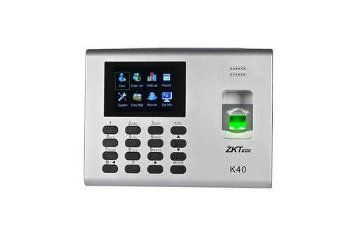 [K40] Reloj de marcación de asistencia biométrico por huellas ZKTeco K40