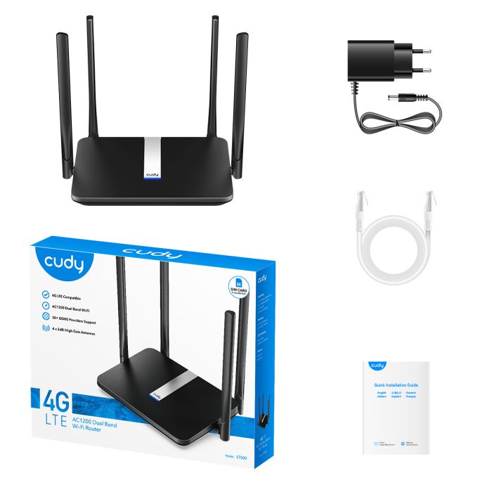 Módem Router 4G LTE - Cudy LT500 AC1200 WiFi