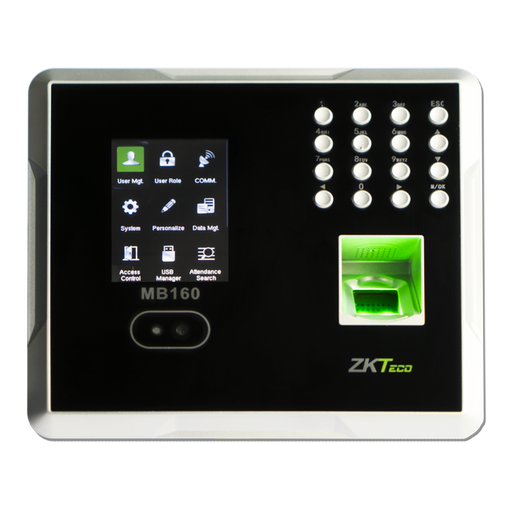 [ASI-ZK-MB160ADMS] Reloj de asistencia ZKTeco MB160 ADMS – rostro y huella