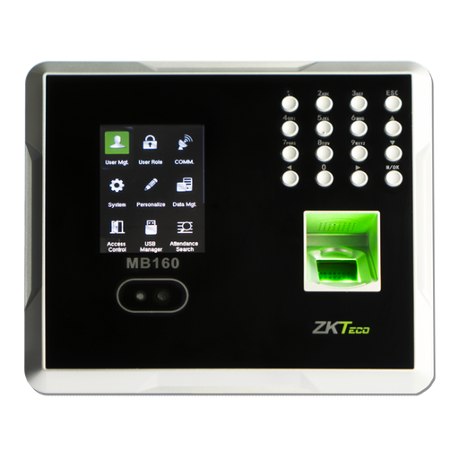 Reloj de marcación de asistencia multi-biométrico ZKTeco MB160