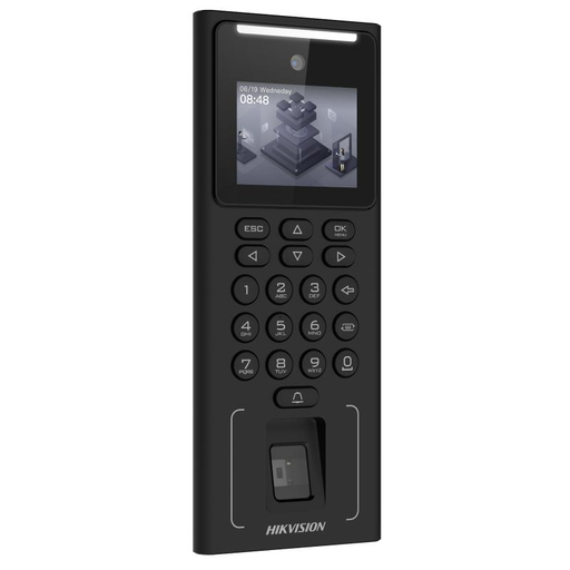 Terminal de acceso Hikvision DS-K1T321MFWX – rostro, huella y tarjeta